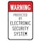 Signmission Warning Protected By Electronic Security System Si Aluminum, 18" H, A-1824-24669 A-1824-24669 - alternate 1